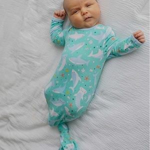 Little Sleepies Shark Bamboo Knotted Gown